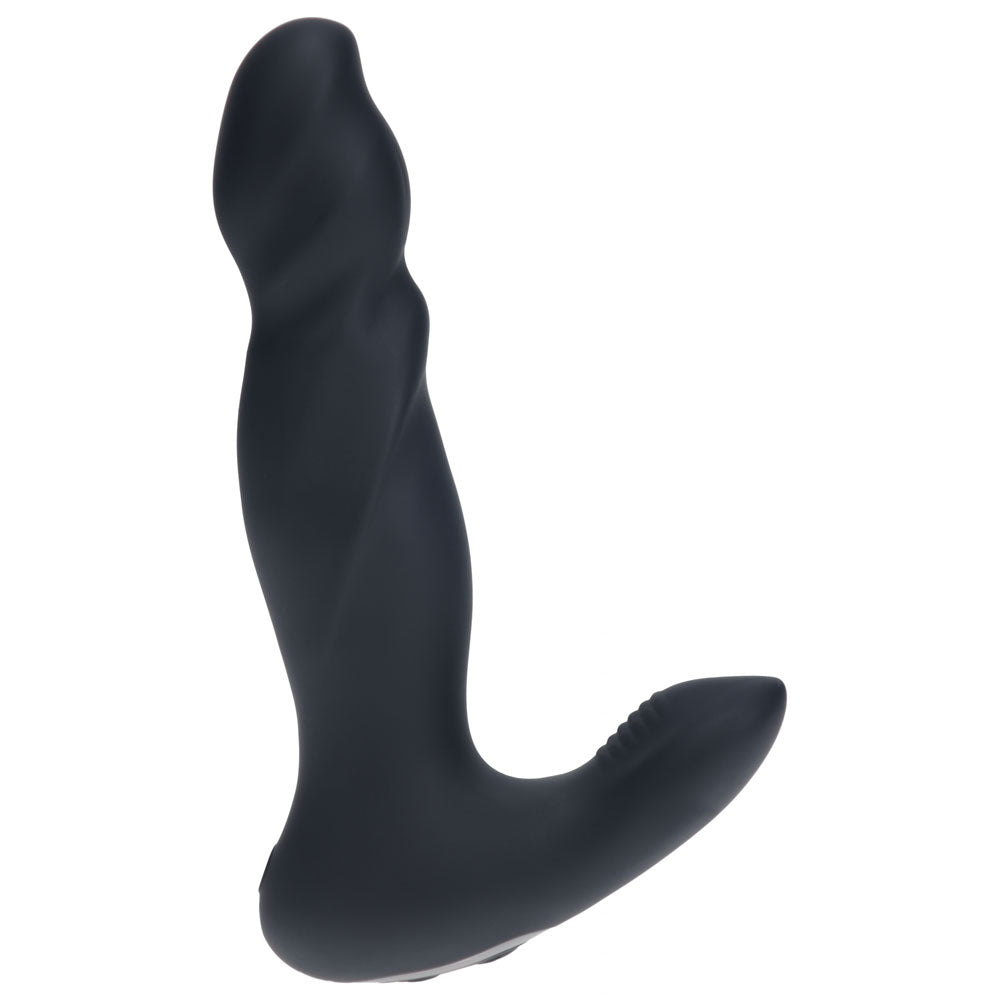 Levelz Vibrating & Thrusting Silicone Prostate Massager Black 14.7 Cm Usb Rechargeable Thrusting Prostate Massager