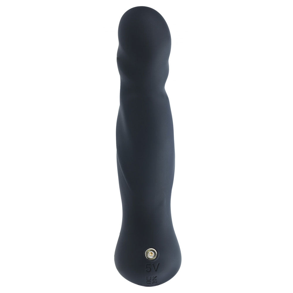 Levelz Vibrating & Thrusting Silicone Prostate Massager Black 14.7 Cm Usb Rechargeable Thrusting Prostate Massager