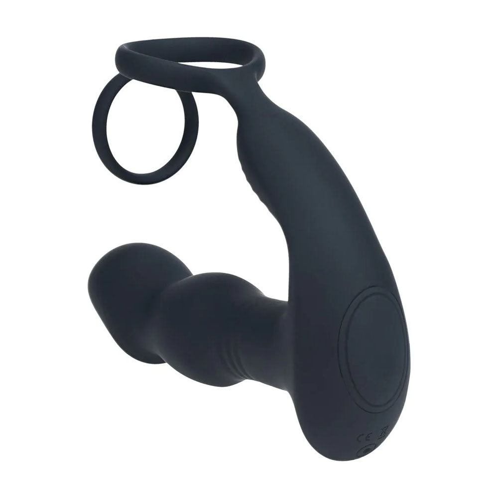 Levelz Remote Controlled Prostate Stimulator With Cock Ring Black Usb Rechargeable Vibrating Thrusting Prostate Massager With Cock Ring