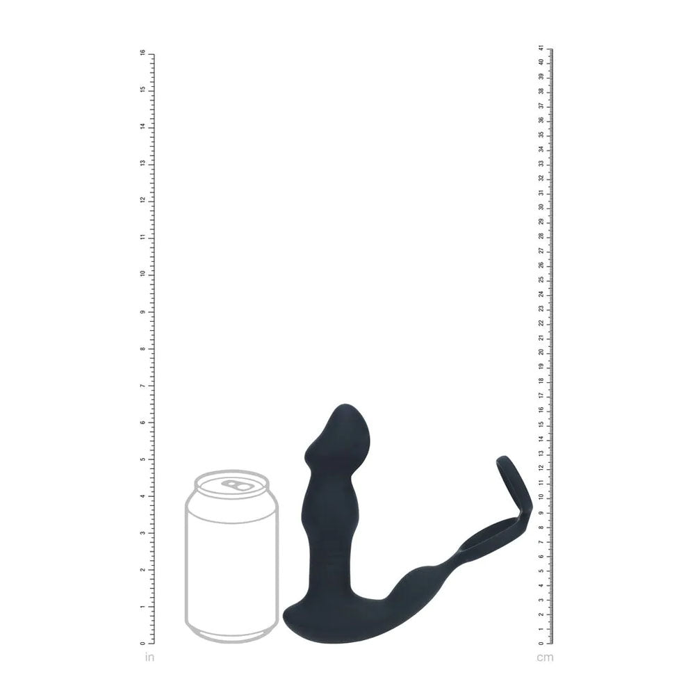 Levelz Remote Controlled Prostate Stimulator With Cock Ring Black Usb Rechargeable Vibrating Thrusting Prostate Massager With Cock Ring