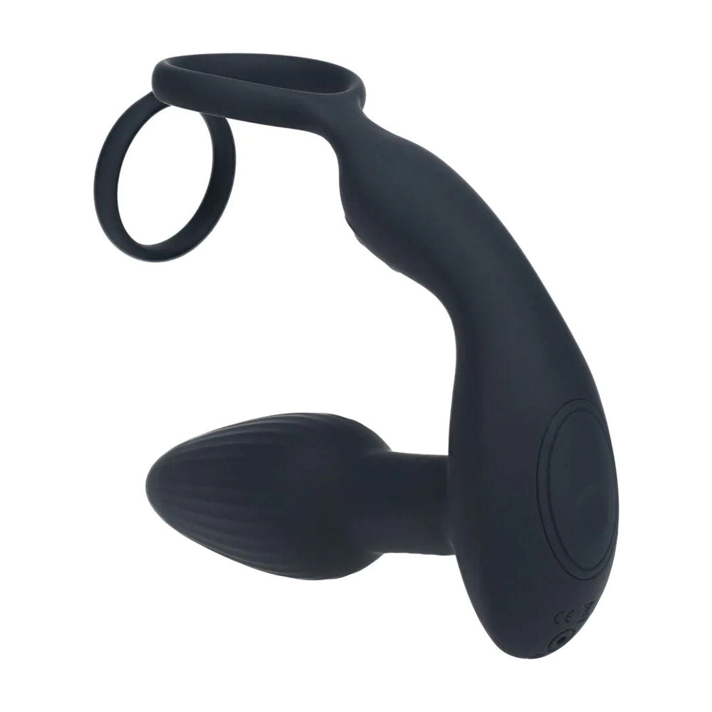 Levelz Dual Vibrating Prostate Stimulator With Cock Ring Black Usb Rechargeable Vibrating Butt Plug With Cock Ring