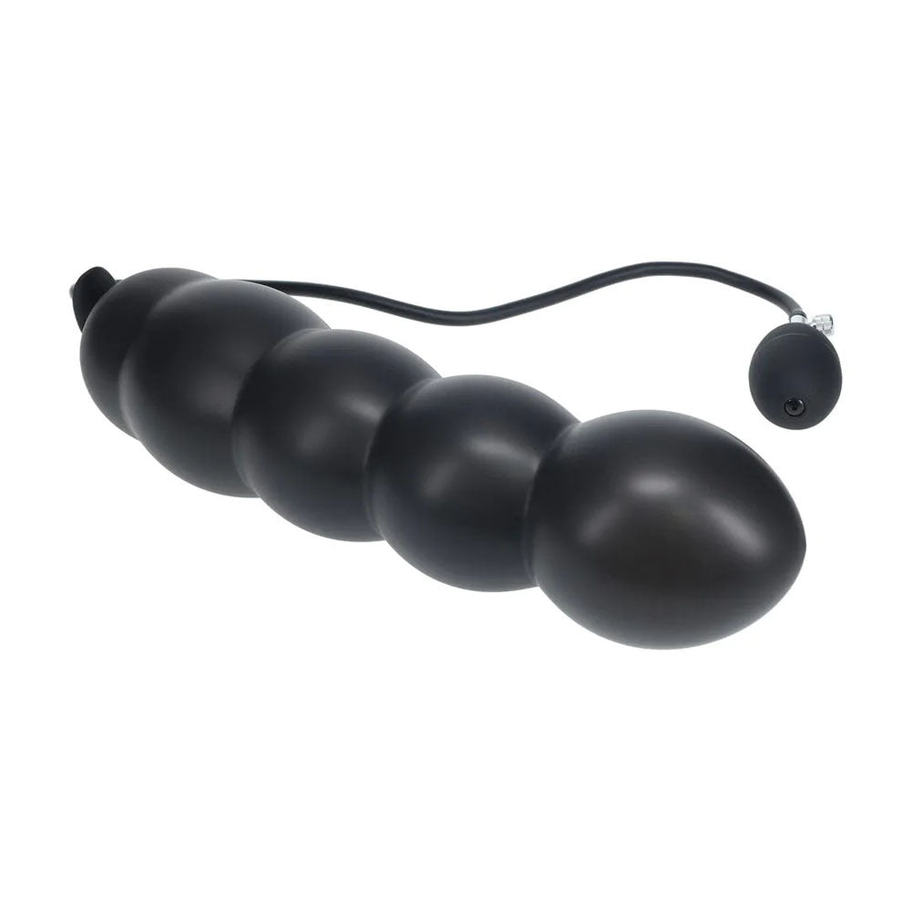 Levelz Beaded Inflatable Anal Plug Black Inflatable Butt Plug
