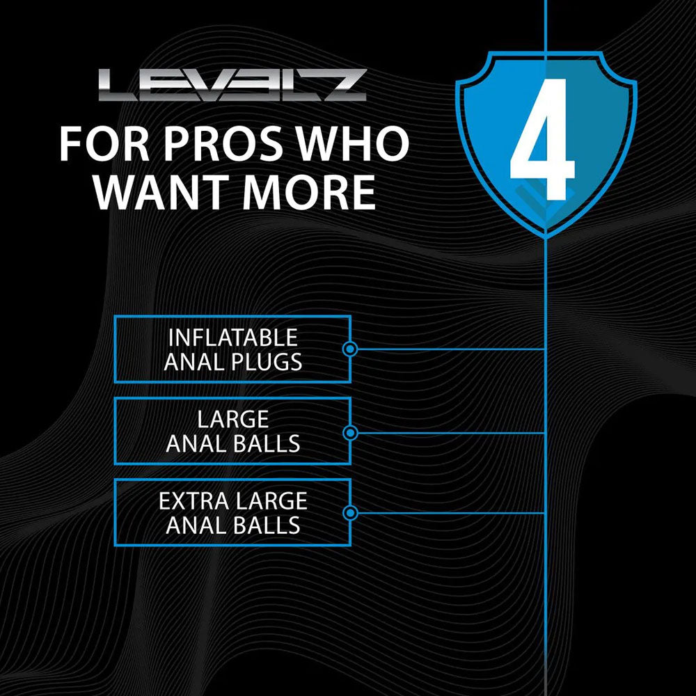 Levelz Beaded Inflatable Anal Plug Black Inflatable Butt Plug