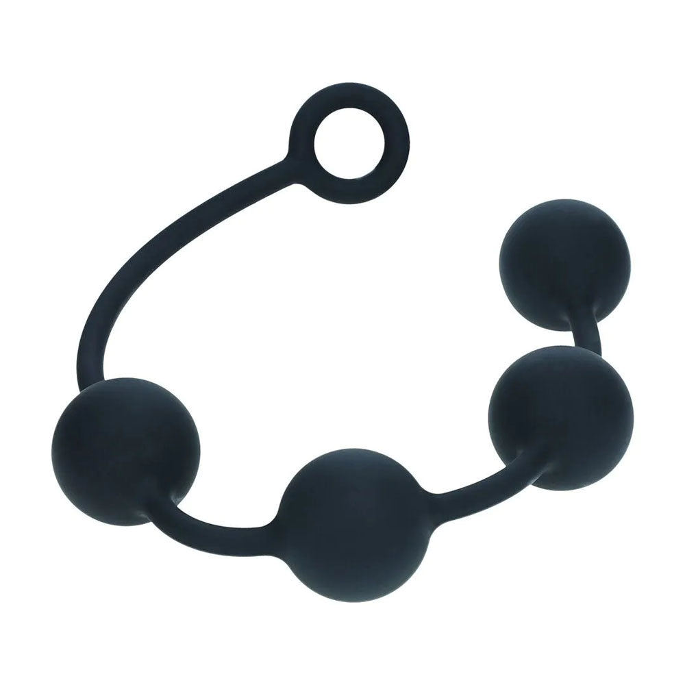 Levelz Round Anal Balls Xl 50mm Black 46.5 Cm Xl Anal Beads