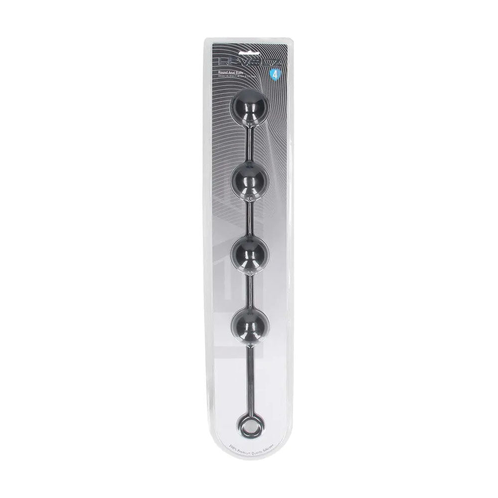 Levelz Round Anal Balls Xl 50mm Black 46.5 Cm Xl Anal Beads