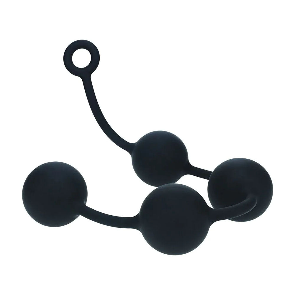 Levelz Round Anal Balls Xxl 60mm Black 52.5 Cm Xxl Anal Beads