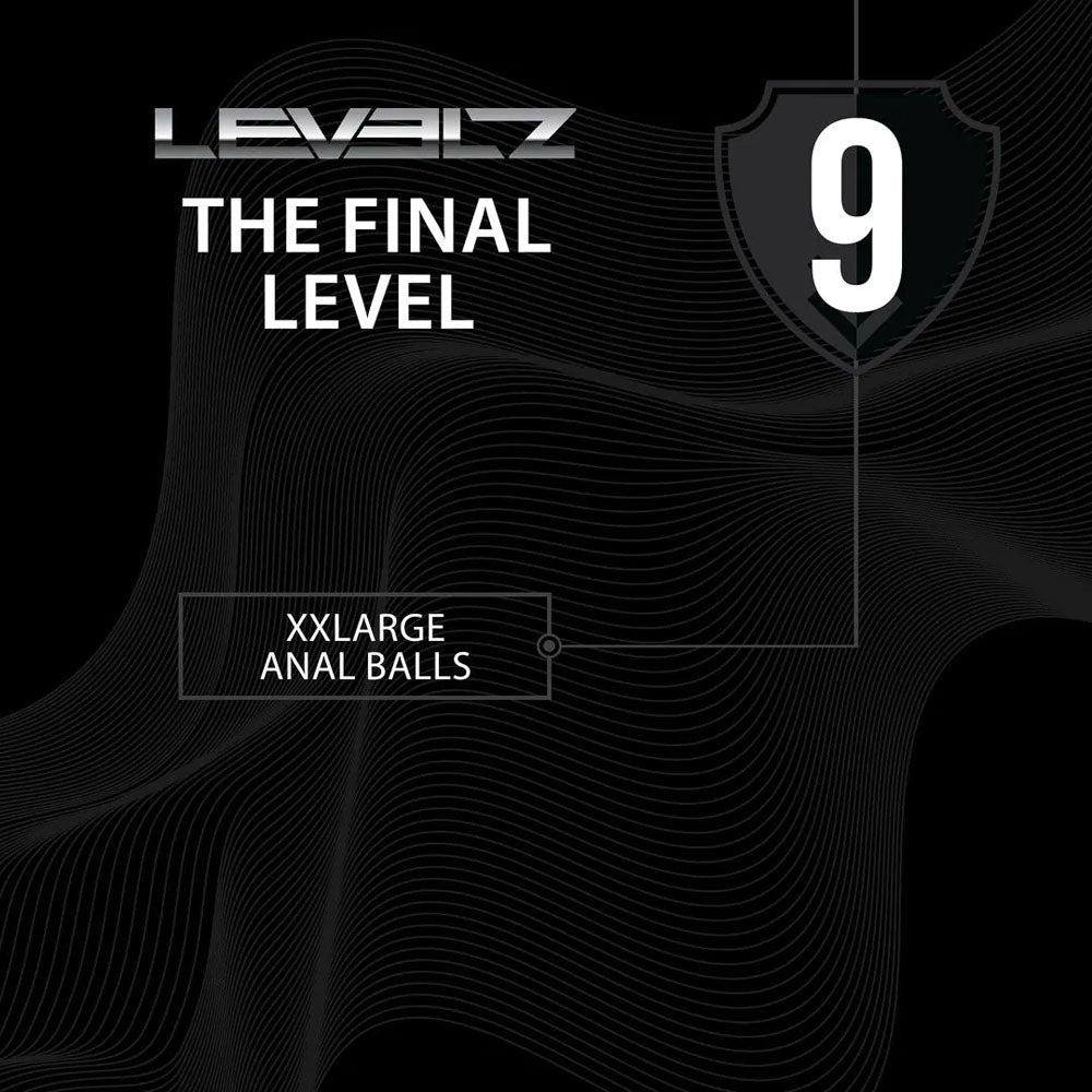 Levelz Round Anal Balls Xxl 60mm Black 52.5 Cm Xxl Anal Beads