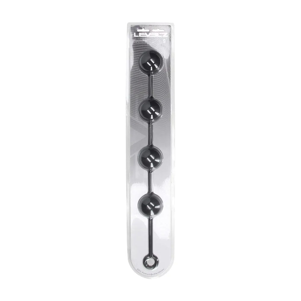 Levelz Round Anal Balls Xxl 60mm Black 52.5 Cm Xxl Anal Beads