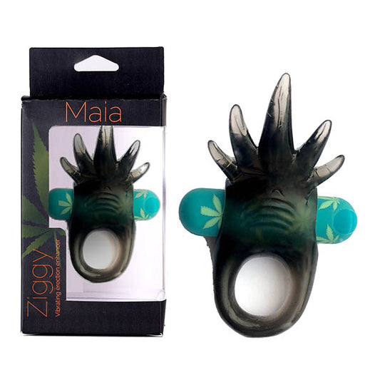 Maia Ziggy Hemp Green Usb Rechargeable Vibrating Cock Ring