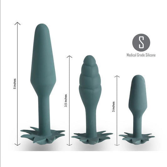 Maia Doobies Hemp Green Butt Plugs Set Of 3 Sizes