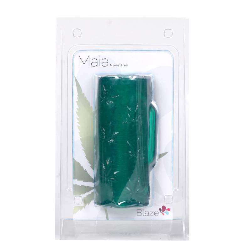 Maia Blaze Green Vibrating Stroker Sleeve