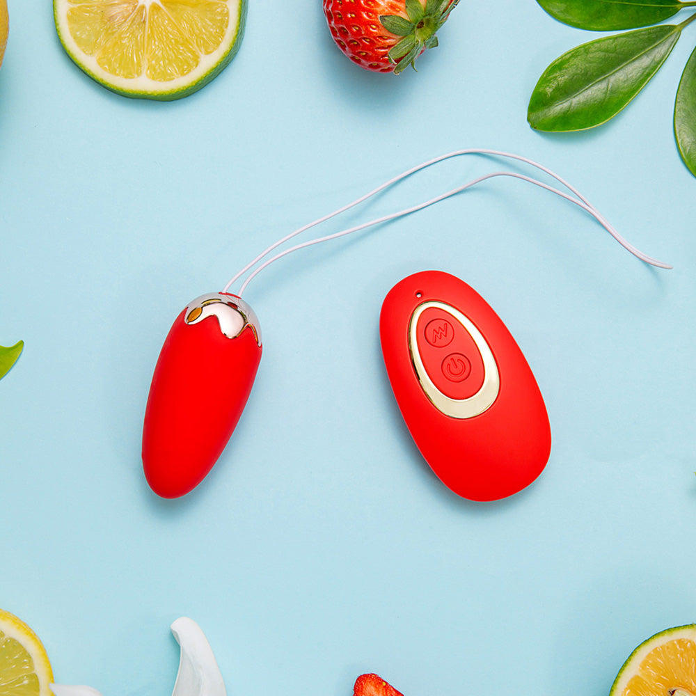 Maia Shortcake Red Usb Rechargeable Vibrating Egg With Wireless Remote