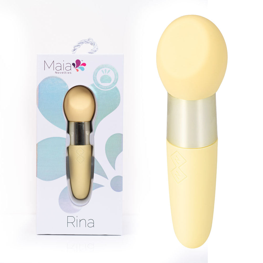 Maia Rina Yellow Yellow 13.3 Cm Usb Rechargeable Vibrator