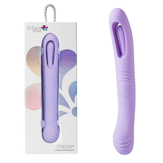 Maia Harper Purple 24.1 Cm Usb Rechargeable Vibrator
