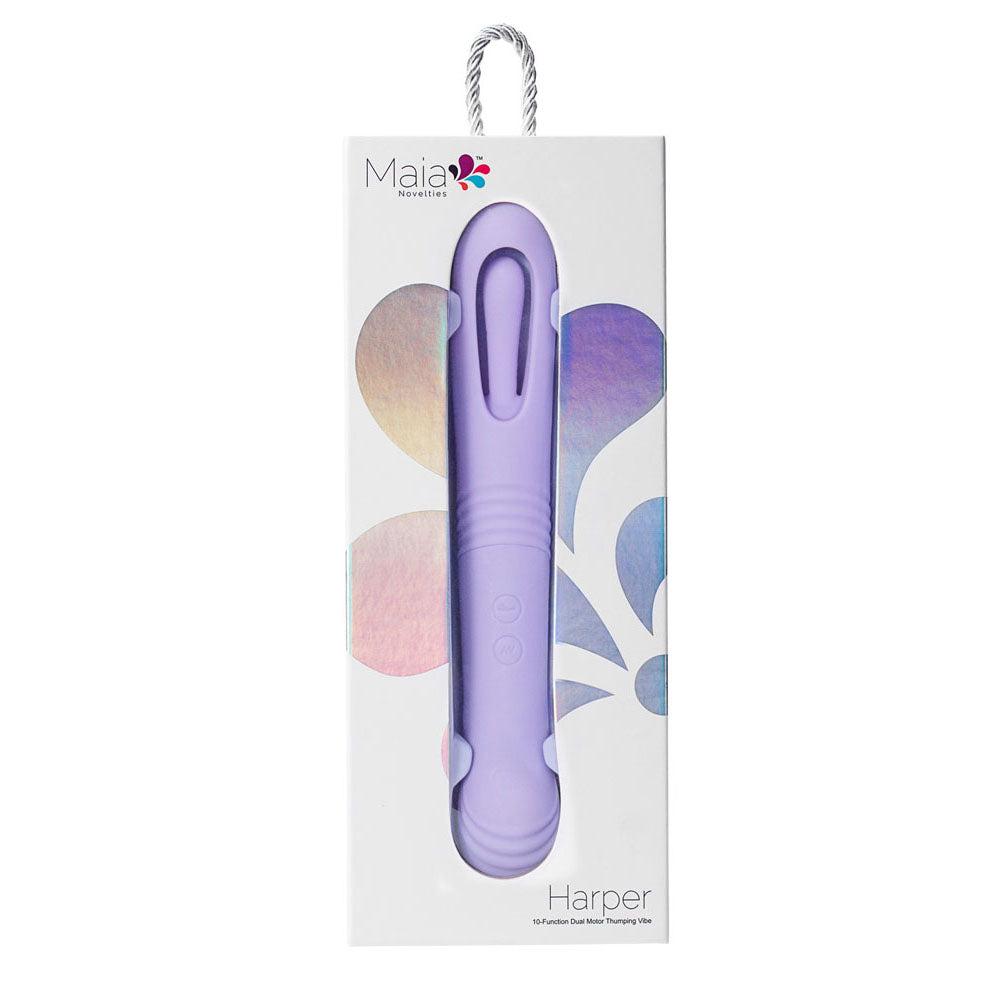 Maia Harper Purple 24.1 Cm Usb Rechargeable Vibrator