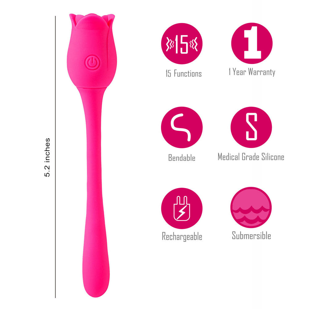 Maia Meadow Pink 14 Cm Usb Rechargeable Flower Stimulator