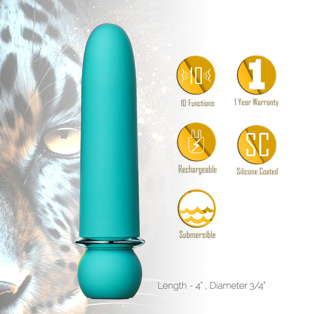 Maia Jaguar Blue Blue 10.1 Cm Usb Rechargeable Bullet