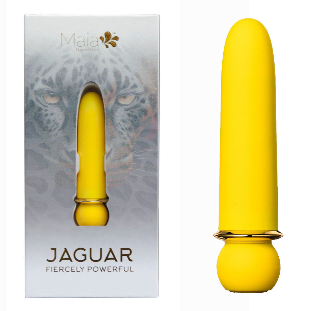 Maia Jaguar Yellow Yellow 10.1 Cm Usb Rechargeable Bullet