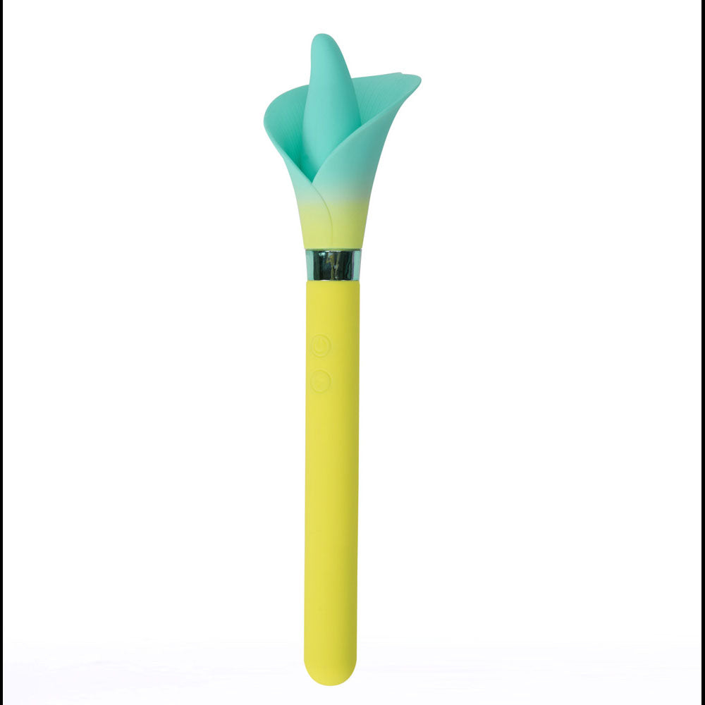 Maia Vala Yellow Yellow/Green 22.2 Cm Usb Rechargeable Flower Vibrator