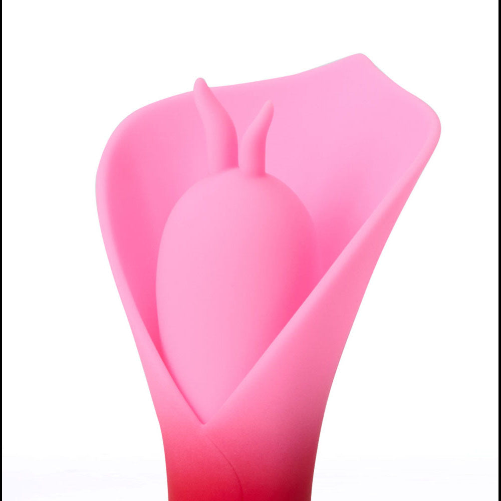 Maia Mina Red Red/Pink Usb Rechargeable Fluttering Flower Stimulator