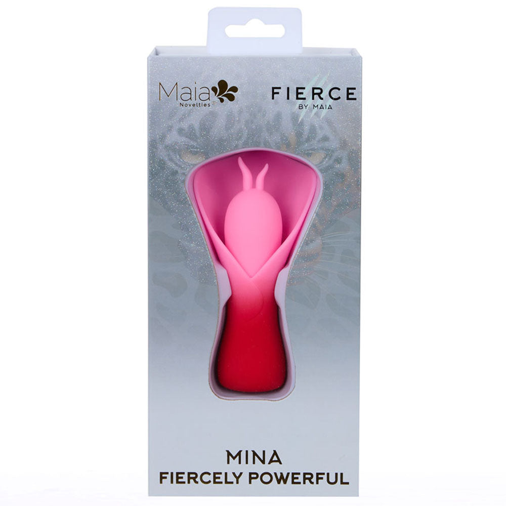 Maia Mina Red Red/Pink Usb Rechargeable Fluttering Flower Stimulator