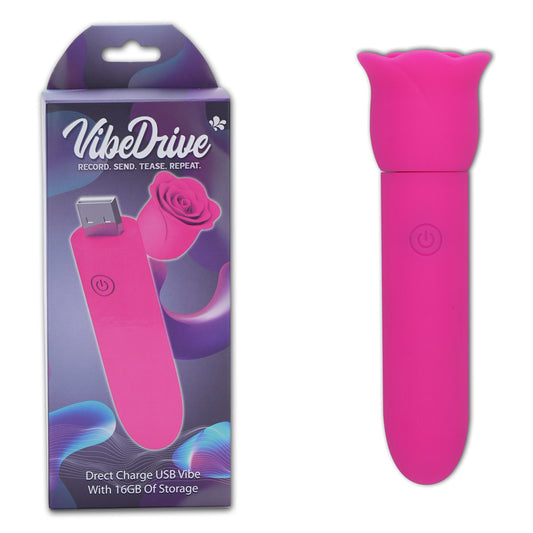 Maia Vibedrive Pink Pink 10 Cm Usb Rechargeable Bullet With 16 Gb Storage