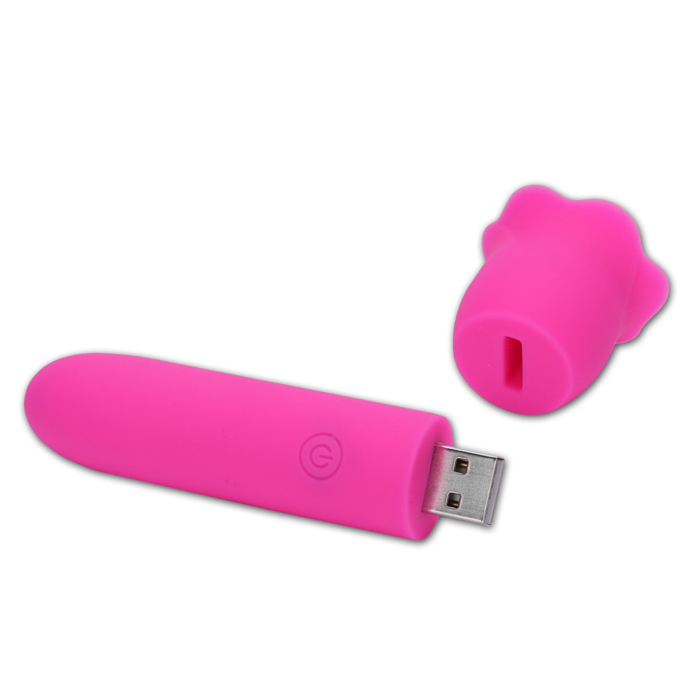 Maia Vibedrive Pink Pink 10 Cm Usb Rechargeable Bullet With 16 Gb Storage