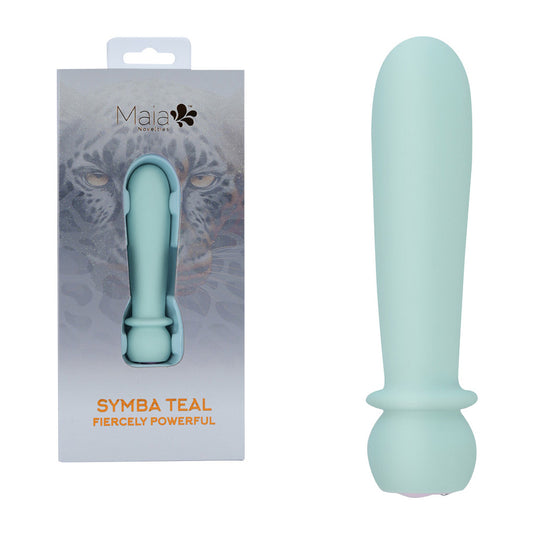 Maia Symba Teal Teal 10.8 Cm Usb Rechargeable Powerful Bullet