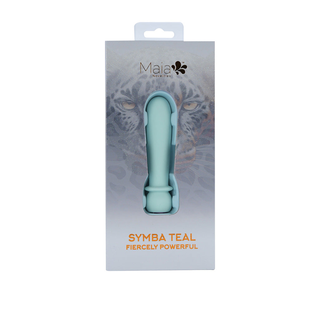 Maia Symba Teal Teal 10.8 Cm Usb Rechargeable Powerful Bullet