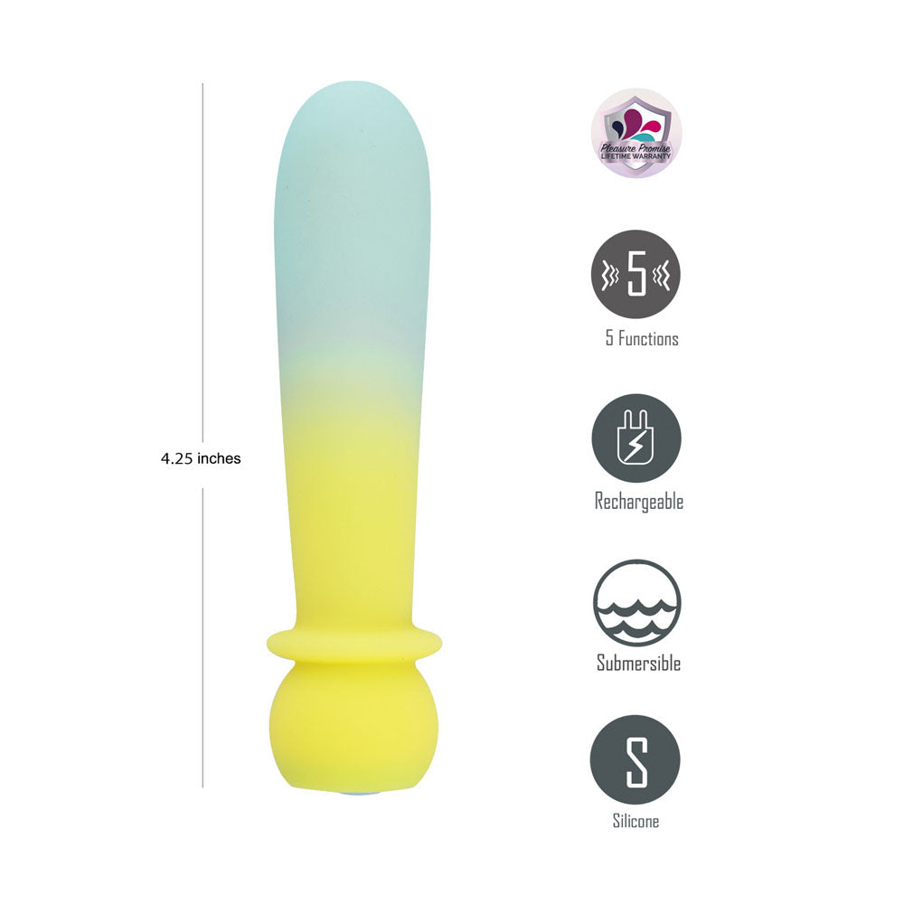 Maia Symba Yellow Yellow 10.8 Cm Usb Rechargeable Powerful Bullet