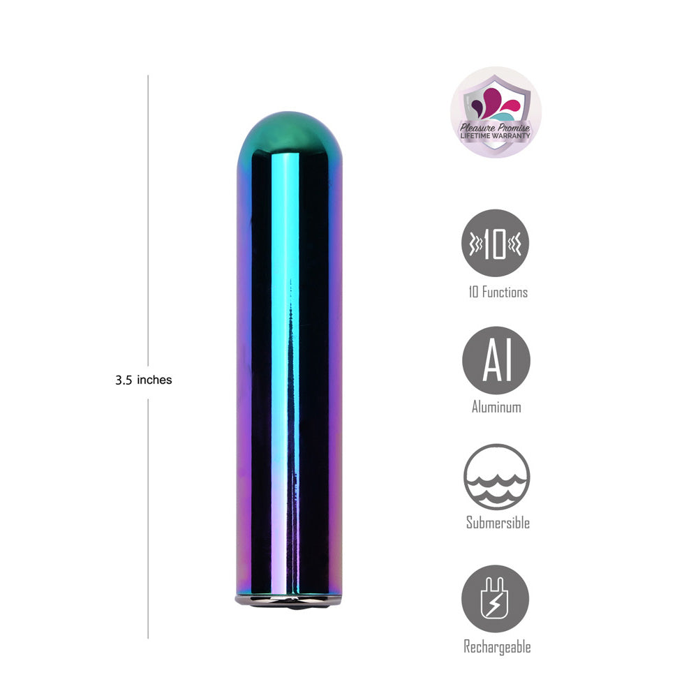 Maia Cosmo Metallic Coloured 8.9 Cm Usb Rechargeable Bullet