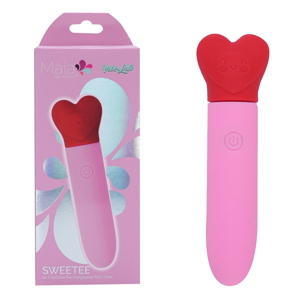 Maia Sweetee Pink/Red 11.1 Cm Usb Rechargeable Bullet