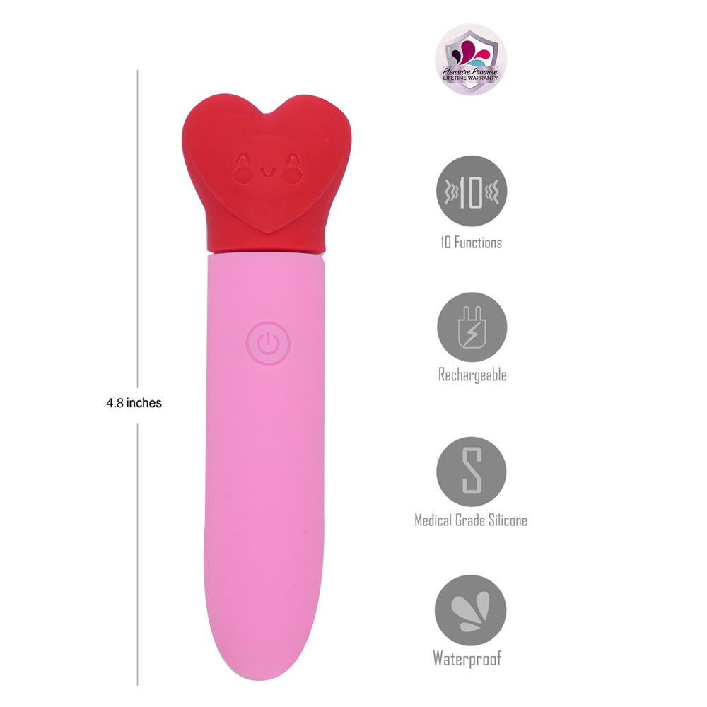 Maia Sweetee Pink/Red 11.1 Cm Usb Rechargeable Bullet