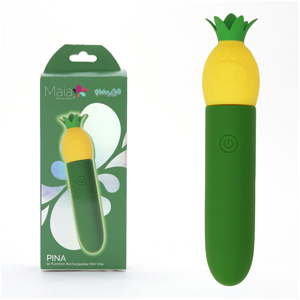 Maia Pina Green/Yellow 11.1 Cm Usb Rechargeable Bullet