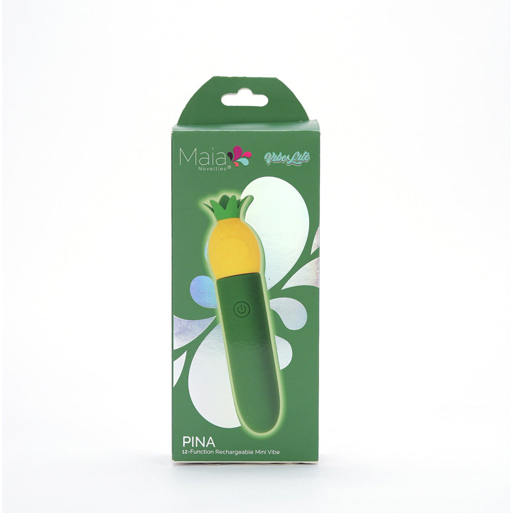 Maia Pina Green/Yellow 11.1 Cm Usb Rechargeable Bullet
