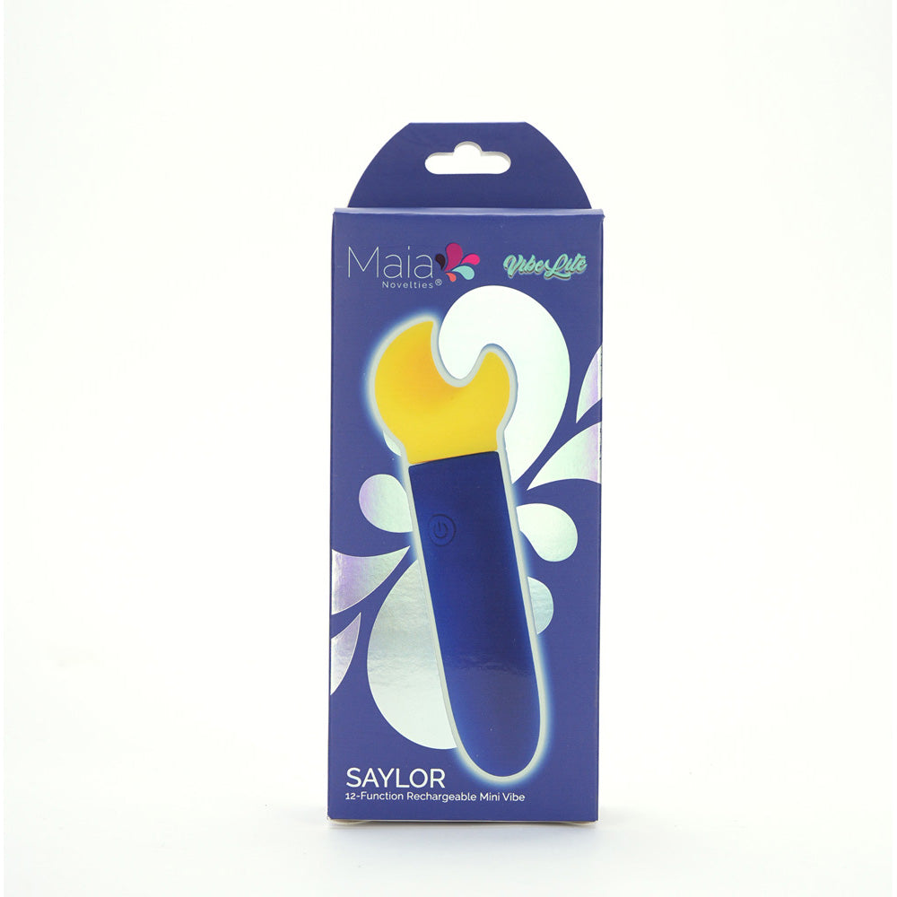Maia Saylor Blue/Yellow 11.1 Cm Usb Rechargeable Bullet