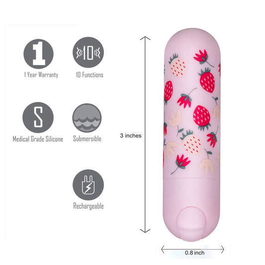 Maia Bari Baby Pink 7.6 Cm Usb Rechargeable Bullet