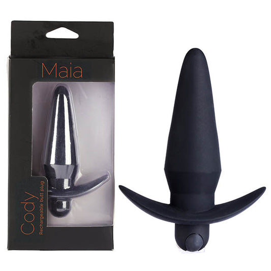 Maia Cody Black 12.4 Cm Usb Rechargeable Butt Plug
