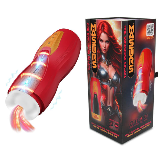 Masturs Solara Usb Rechargeable Vibrating, Thrusting & Heating Auto Stroker With Augmented Reality