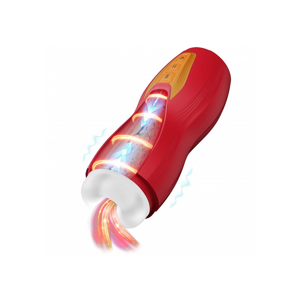Masturs Solara Usb Rechargeable Vibrating, Thrusting & Heating Auto Stroker With Augmented Reality