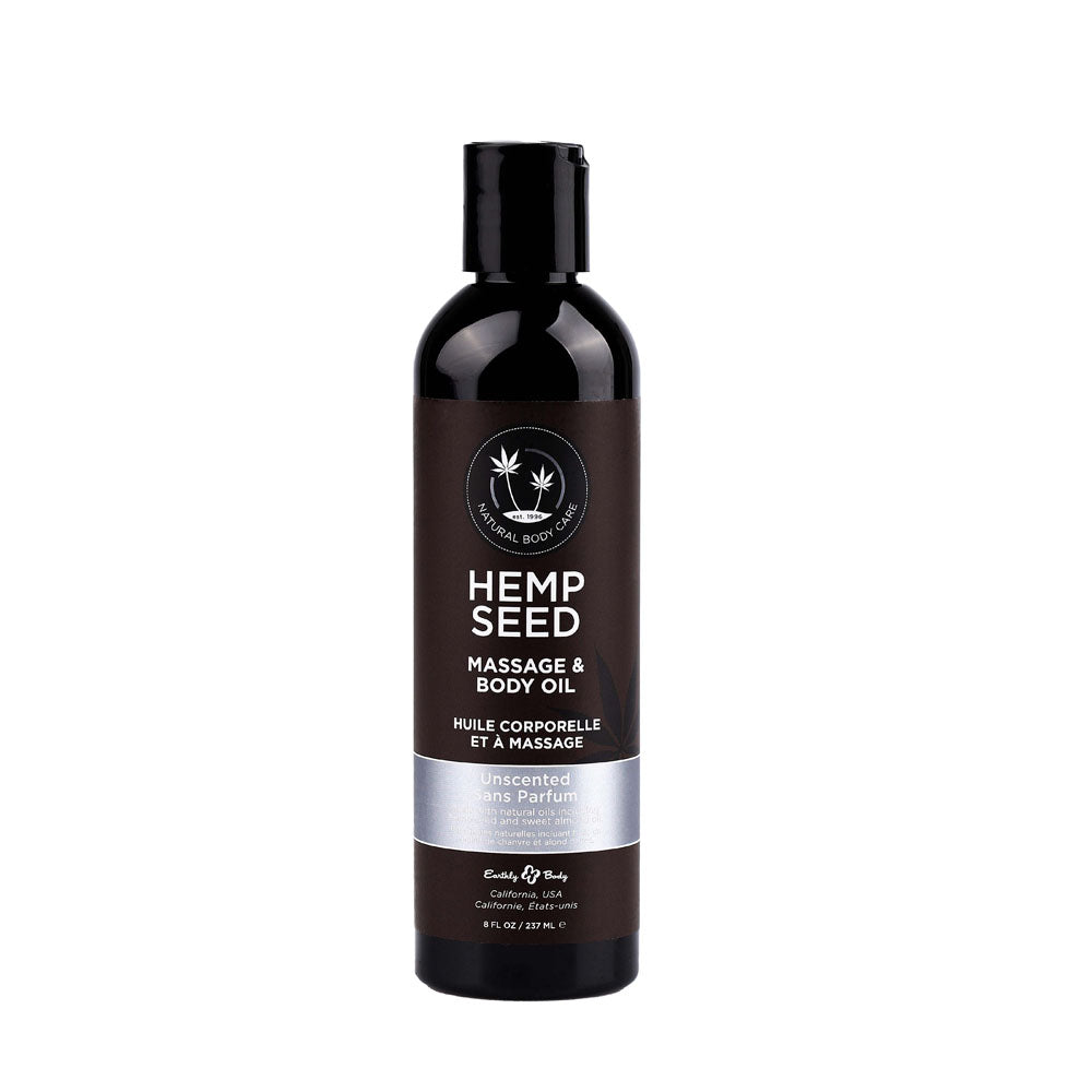 Hemp Seed Massage & Body Oil Unscented 237 Ml Bottle