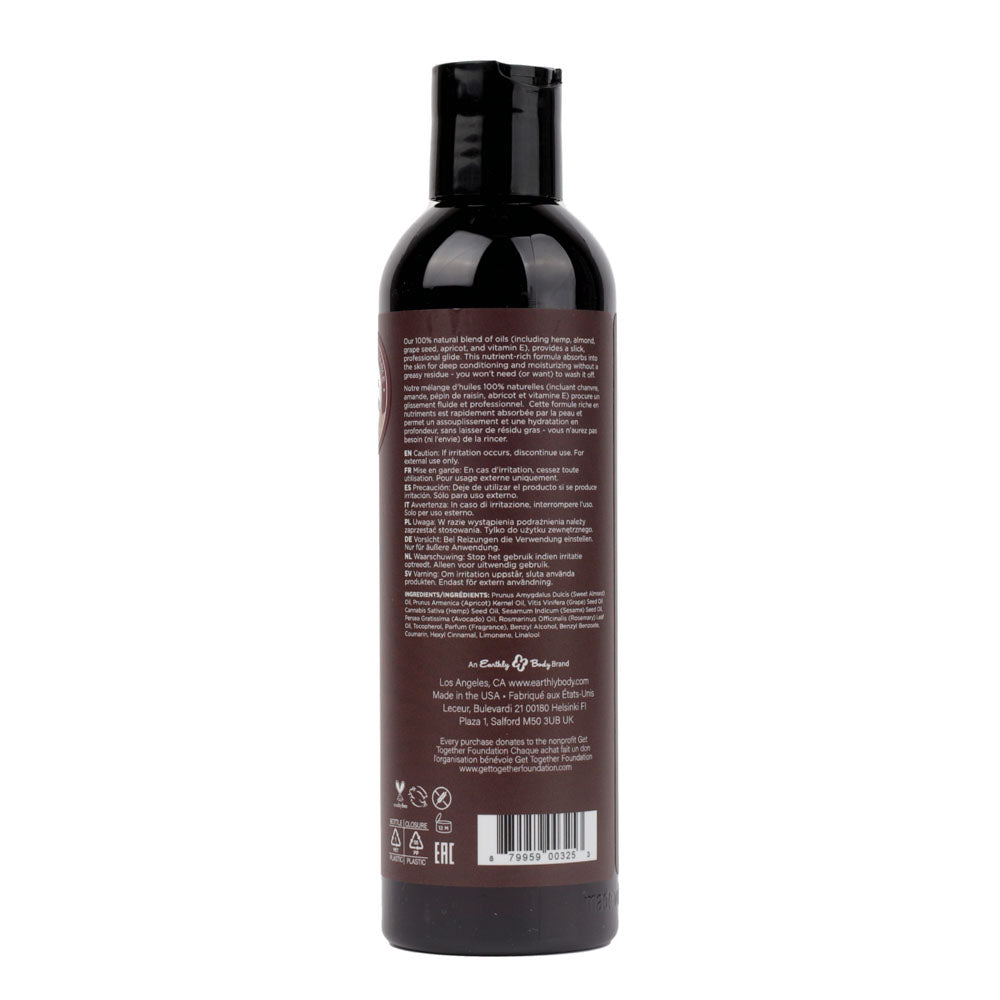 Hemp Seed Massage & Body Oil Moroccan Nights (Earthy & Spicy Sensual) Scented 237 Ml Bottle
