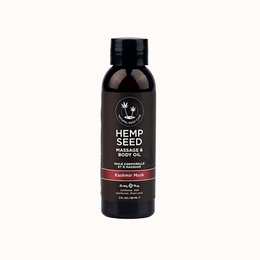 Hemp Seed Massage & Body Oil Kashmir Musk (Brandy, Magnolia & Vanilla Musk) Scented 59 Ml
