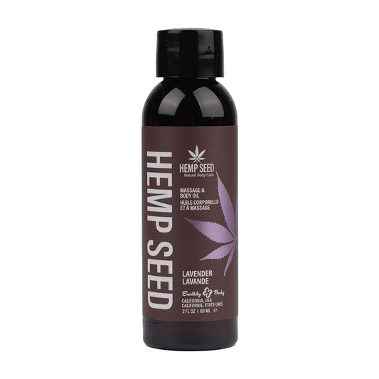 Hemp Seed Massage & Body Oil Lavender Scented 59 Ml Bottle