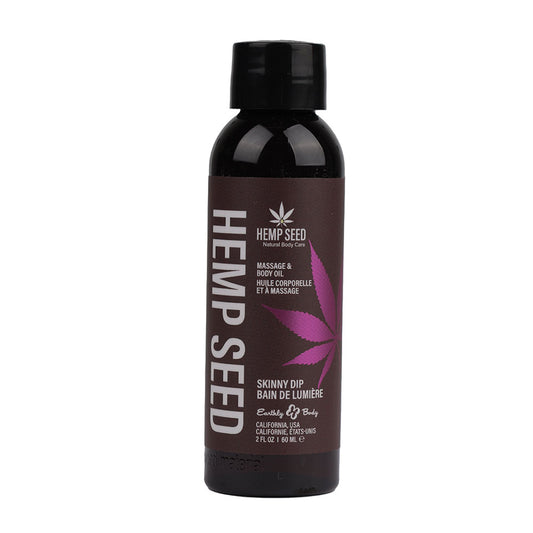 Hemp Seed Massage & Body Oil Skinny Dip (Vanilla & Faiy Floss) Scented 59 Ml Bottle