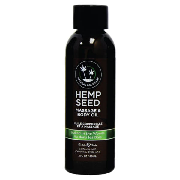 Hemp Seed Massage & Body Oil Naked In The Woods (White Tea & Ginger) Scented 59 Ml Bottle