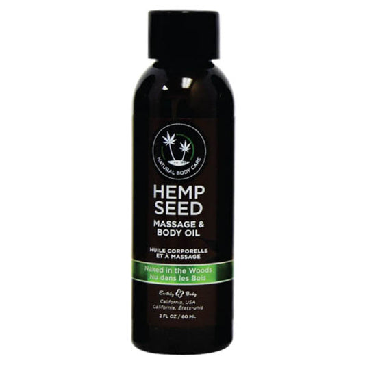 Hemp Seed Massage & Body Oil Naked In The Woods (White Tea & Ginger) Scented 59 Ml Bottle