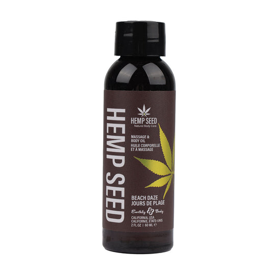 Hemp Seed Massage & Body Oil Beach Daze (Coconut & Pineapple) Scented 59 Ml Bottle