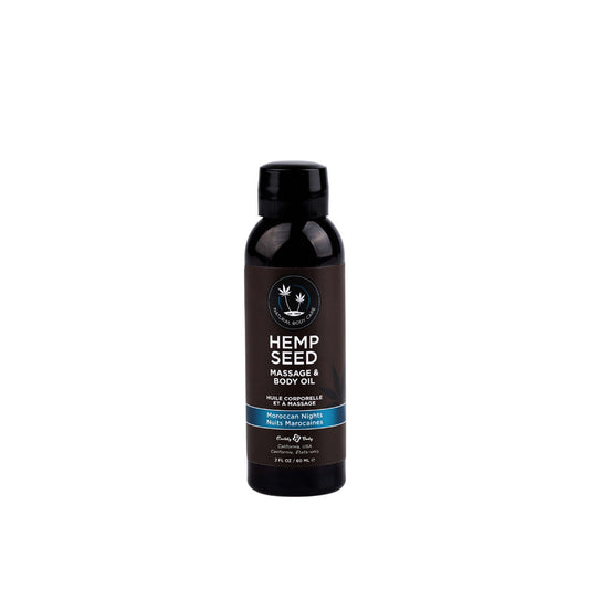 Hemp Seed Massage & Body Oil Moroccan Nights (Earthy & Spicy Sensual) Scented 59 Ml Bottle