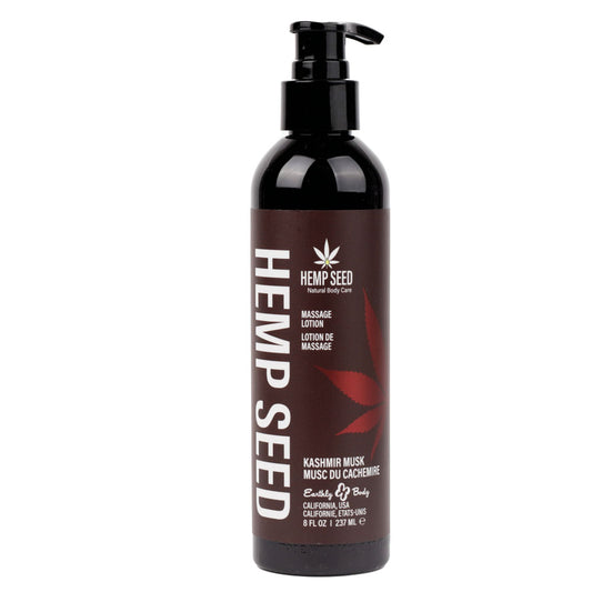 Hemp Seed Massage Lotion Kashmir Musk (Brandy, Jasmine, Cedarwood Musk) Scented 237 Ml Bottle